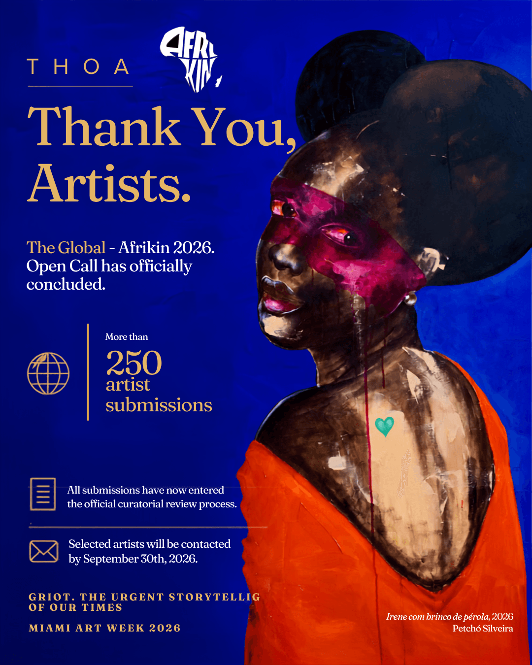 The Griot – Afrikin 2026 Open Call: Thank You to Over 250 Artists Worldwide